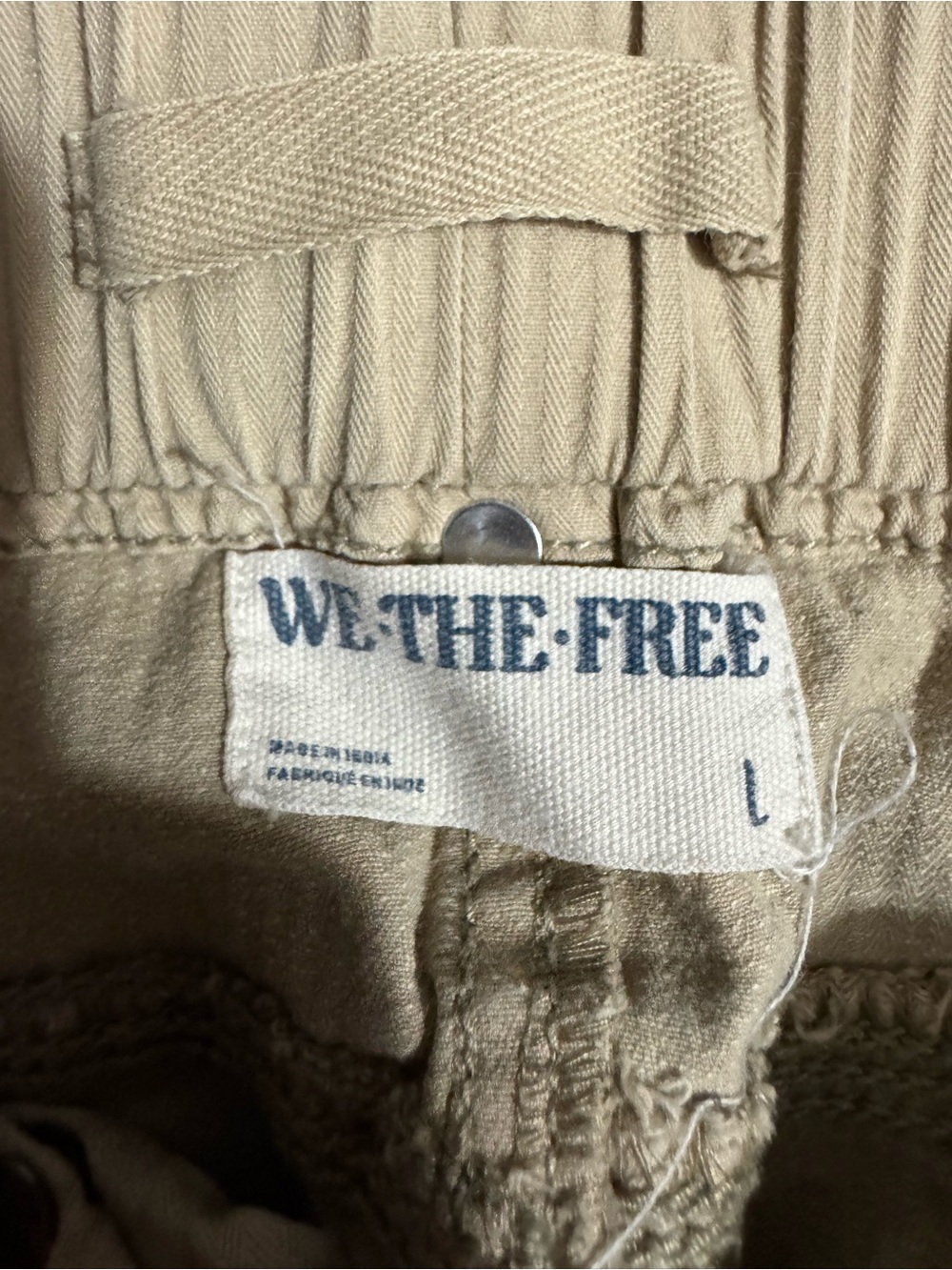 We The Free Tan Cargo Pants with Utility Pockets Size Large - Picture 3 of 3